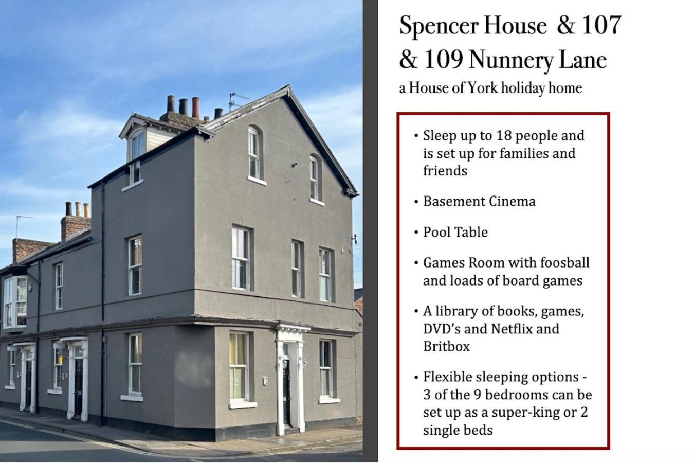Spencer House & 107 & 109 Nunnery Lane Villa York Dış mekan fotoğraf